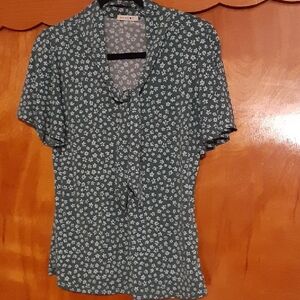 Beacon Green and White Floral Blouse